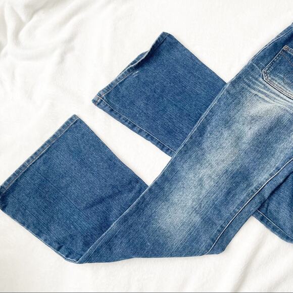 Bella Dahl flare jeans blue denim size 26 pocket whiskering washed revolve - Picture 3 of 8